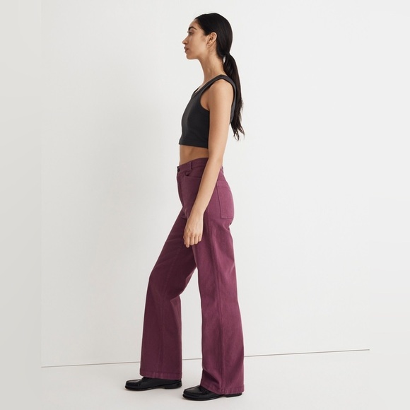 NWT Madewell The Emmett Wide-Leg Pant Garment Dyed Edition Iris Bloom Size 29 - Picture 4 of 12
